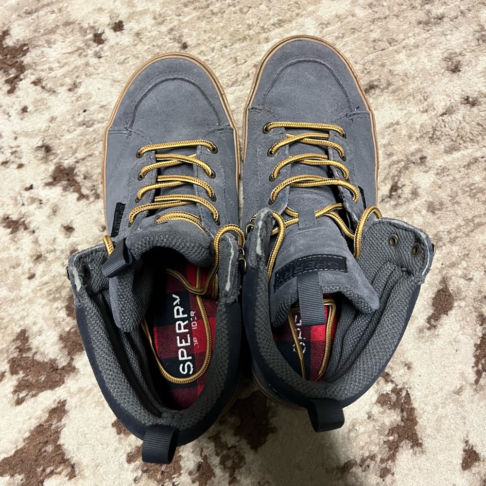 Waterproof Gray Sperry High Tops